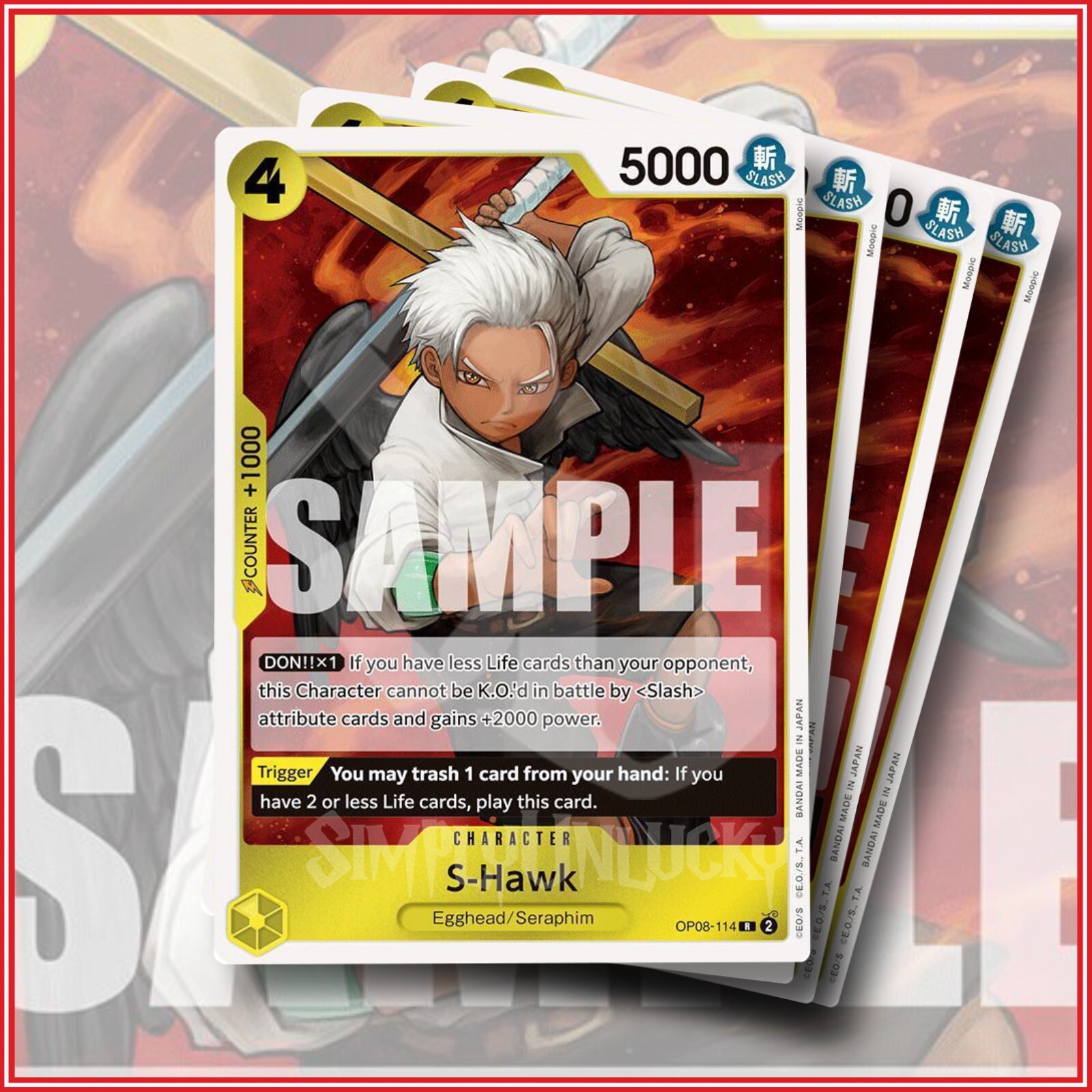 オガサカ　ワンピース　S GS S-Snake SR OP08-112 Parallel Japanese ONE PIECE Card Game
