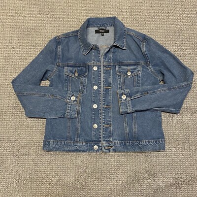 Hudson Jean Jacket Womens L/XL Blue Medium Wash Denim Size L XL