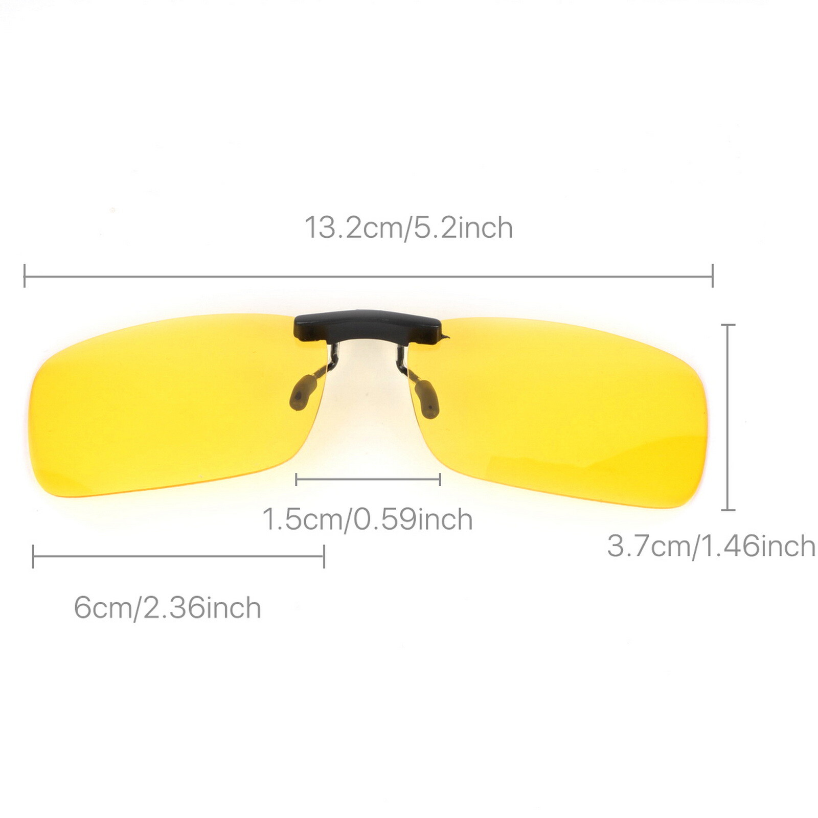 Night Vision Anti Glare Polarized Clip On Driving Glasses Sunglasses UV400 Lens
