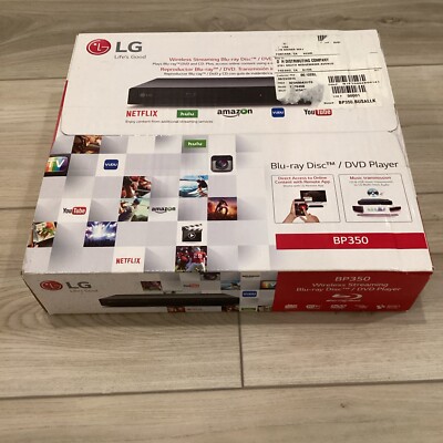 LG BP350 Blu-ray Disc & DVD Player Full HD 1080p Upscaling Streaming Services