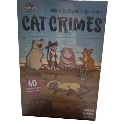 CAT CRIMES Who's to Blame Logic Game Thinkfun Problem Solving Challenges
