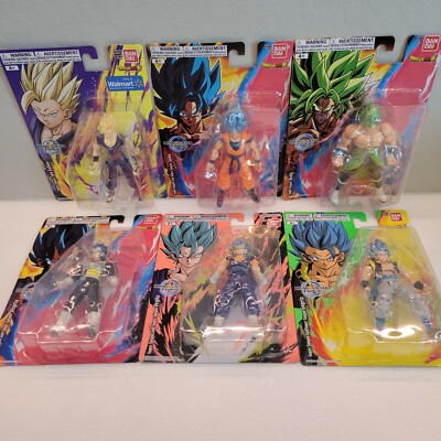 6 Dragon Ball Super: Dragon Ball Evolve Figures Lot: Gohan, Vegeta, Goku, Broly