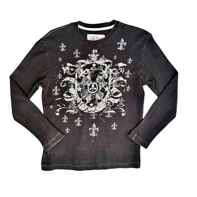 Y2K Grunge Fleur de Lis Graphic Thermal Long Sleeve Tee | eBay