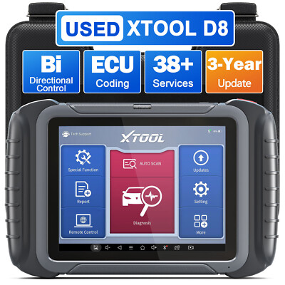 USED XTOOL D8 Car Bidirectional Scanner Full Diagnostic Scan Tool 38+Services