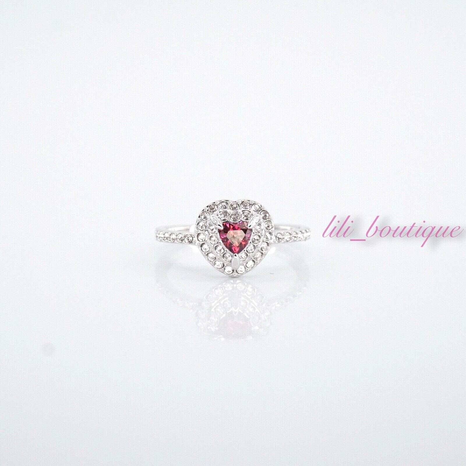 NIB Swarovski 5446300 One Ring Red Pink Clear Crystals