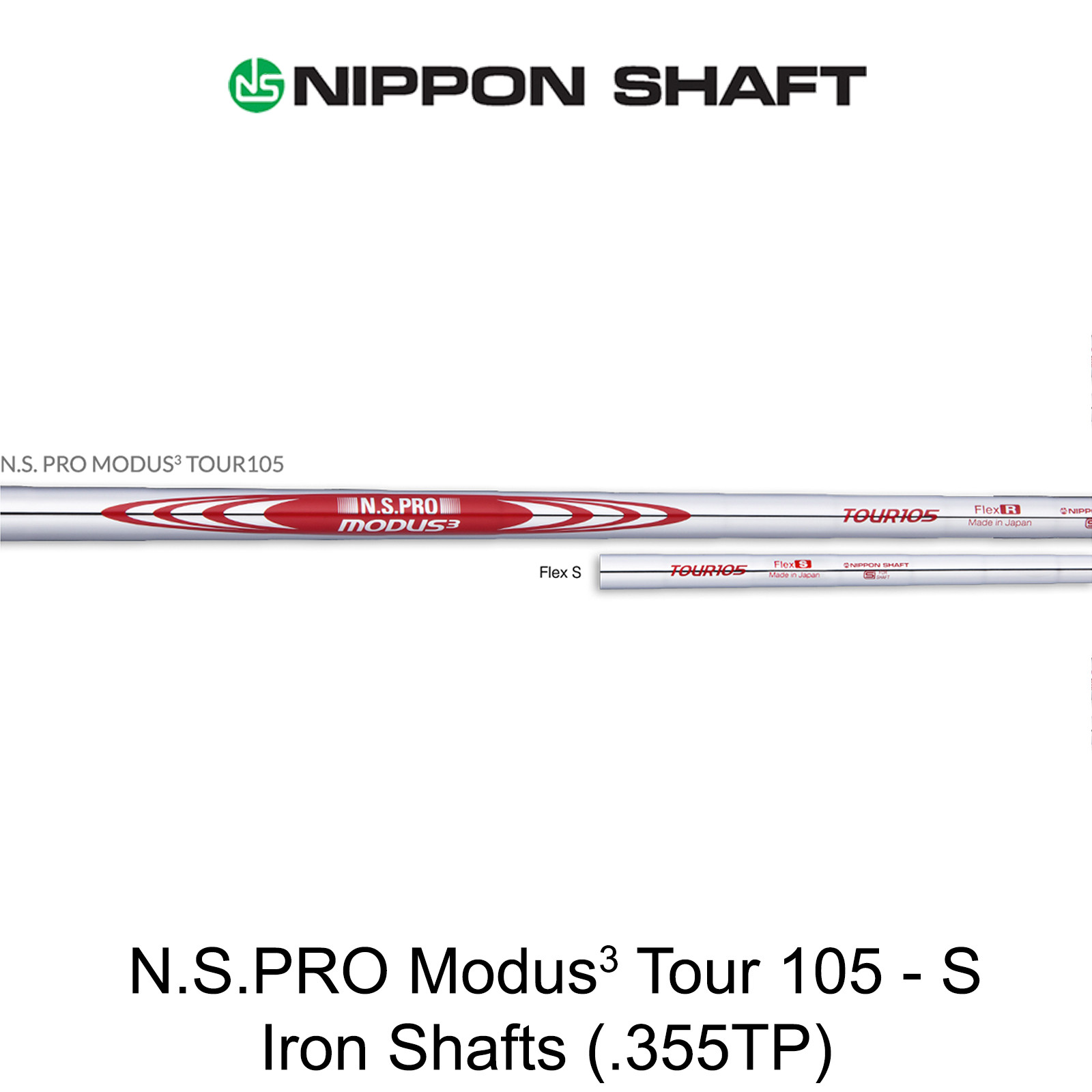 Nippon NS Pro Modus 3 Tour 105 - S flex Steel Iron Shafts Nippon NS Pro Modus 3 Tour 105 - S flex Steel Iron Shafts