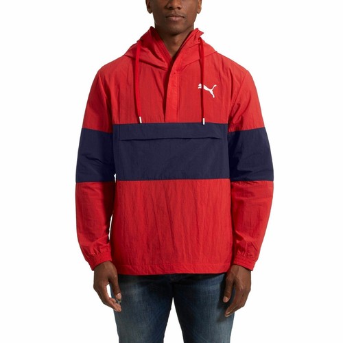 

[851643-12] Мужская ветровка Puma 1/2 Zip, Красный