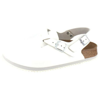 Birkenstock Tokio Tokyo Leather Work Shoes Clogs Super Grip Sandals White regula