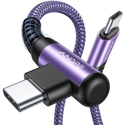 AINOPE USB C to USB C Cable 60W 2-Pack 3.3ft USB Type C Fast Charging Cable R...