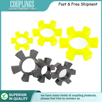 T Hexagonal Elastomer T Type PU Rubber Flexible Coupling Elements for Jaw Shaft