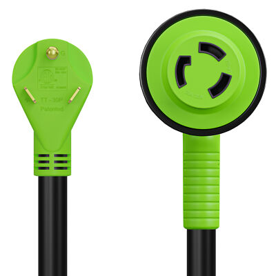 30AMP RV Power Cord 90 Degree Twist Locking 36' TT-30P to L5-30R Leisure Cords