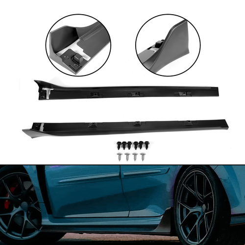 For Honda 2016-2021 Civic LX EX SI 4 DR Sedan Side Skirt Extension Type-R Style