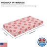 Streeyiu Strawberry Baby Crib Sheets for Boys Girls Pink Fitted Crib Sheet for Standard Crib and Toddler Mattress Cute Baby Mattress Sheets Toddler Bed Sheet 52x28x8 in
