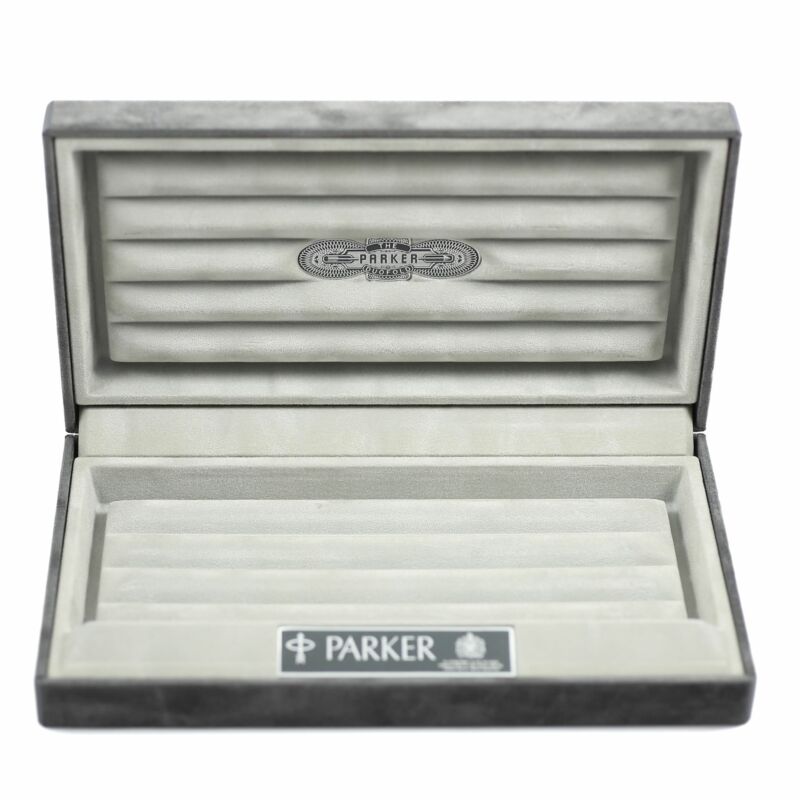 Parker Duofold Pen Case In Gray For 3 Pens