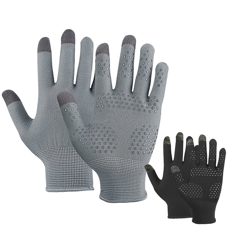 Men Cycling Bike Gloves Nylon Silicone Biking Sun Protection Gloves Non Palm