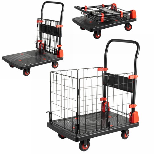 Convertible Aluminum Hand Truck Stair Climber Folding Dolly Cart Heavy Duty