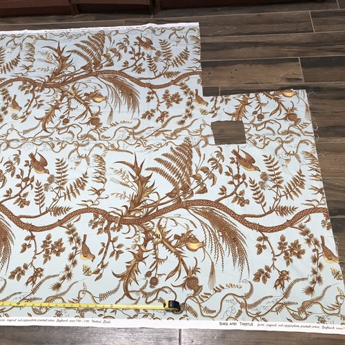 Brunschwig & Fils Bird & Thistle  - Green -2-3 yards