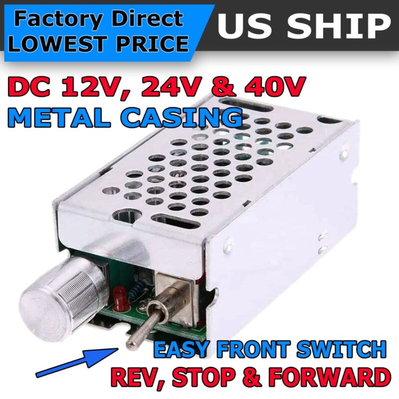 Dc Motor Speed Controller Reversible Pwm Hho Reversing Control Switch 12/24v 40v