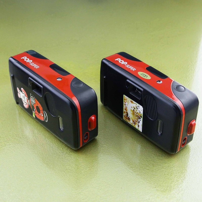 2x KONICA POP SUPER, Tested OK ! RED Compact Point & Shoot