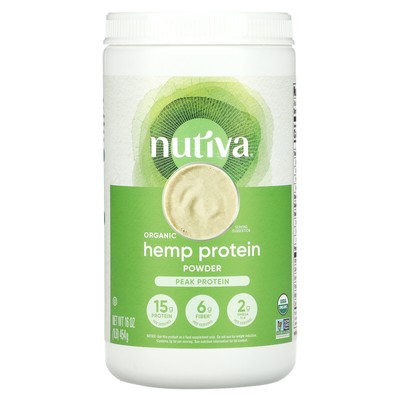 Nutiva Organic Superfood Hemp Protein 15 г 16 унций 454 г B Corp, без BPA,