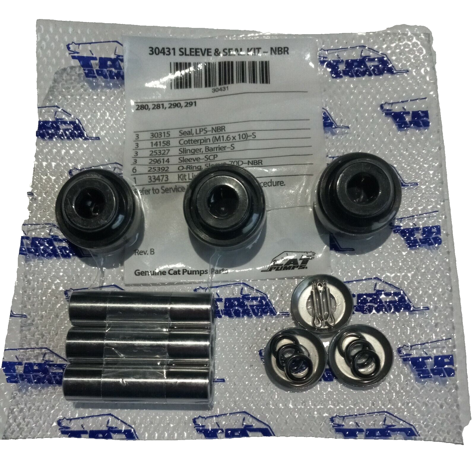 30431 Cat Pump 280, 290 Sleeve & Seal  Prrrm-A-Lube Kit