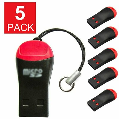 5X Memory Card Reader Adapters to USB 2.0 Adapter for Micro-SD SDHC SDXC TF US