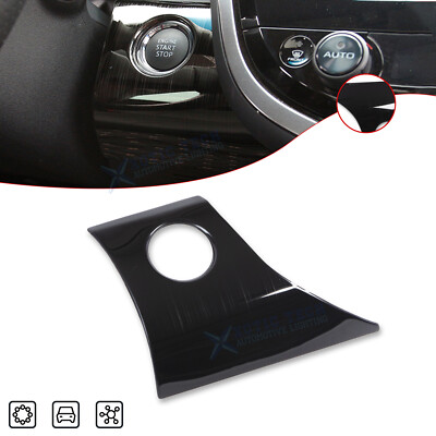 Black Stainless Steel Ignition Start Stop Button Panel For Toyota Camry 2018-21
