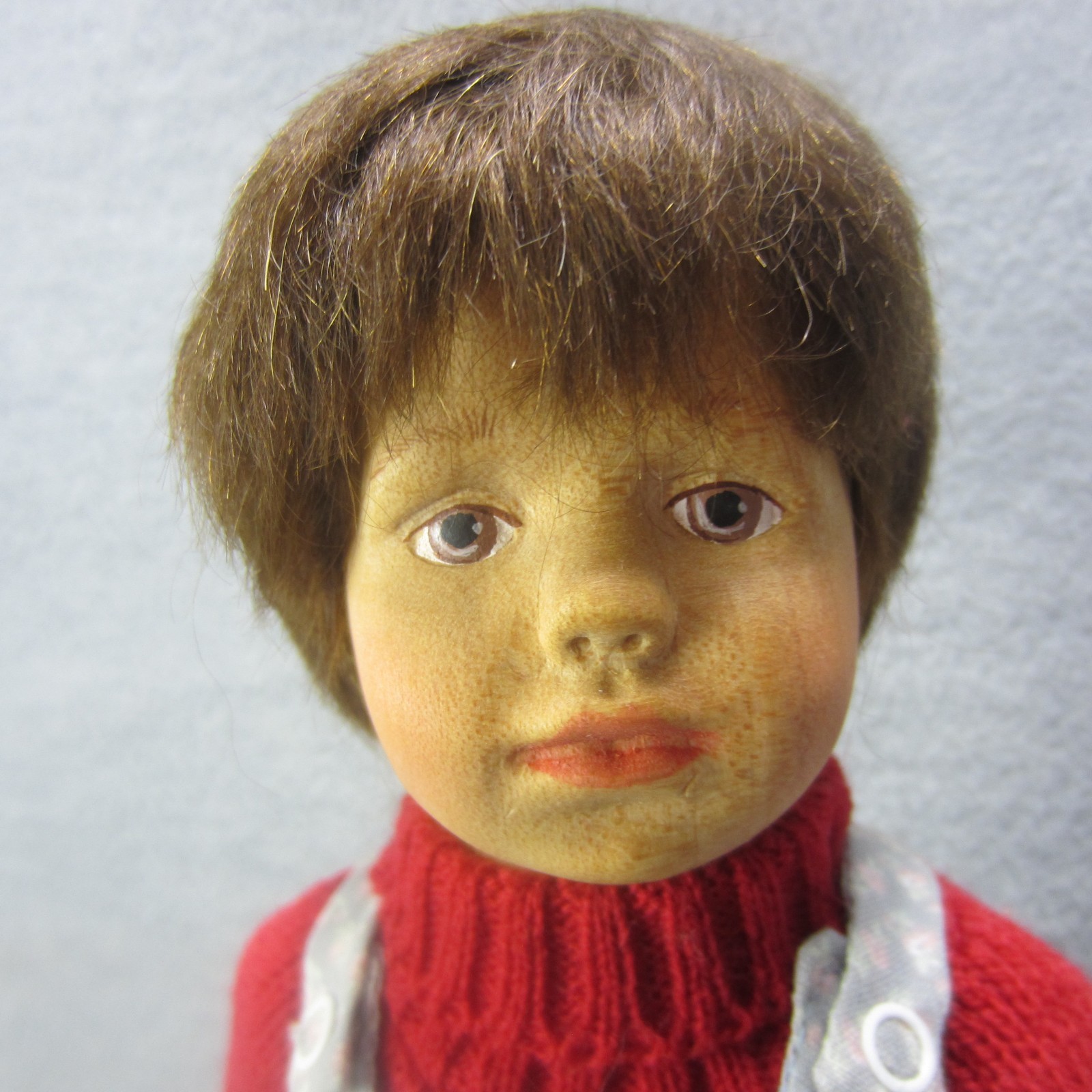 Gotz Admired Children Wood Carved Doll Artist Almut Augustin 10"