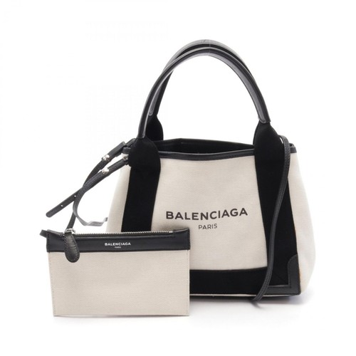 バッグ BALENCIAGA CABAS CANVAS TOTE HAND BAG Balenciaga - Cabas canvas tote bag panna - The Corner