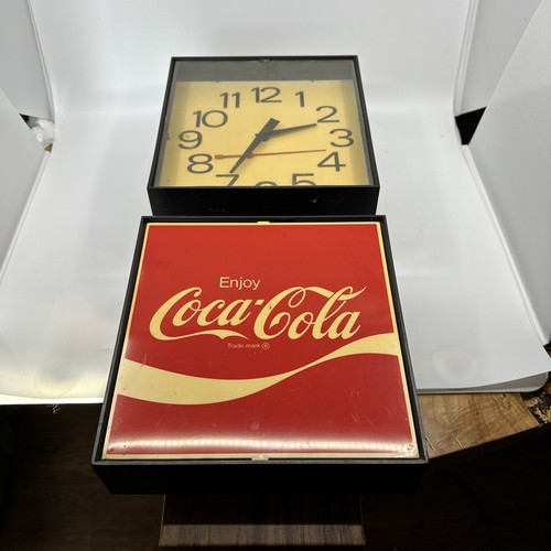 Vintage 1977 Coca-Cola Wall Clock Model G018 .1 AMP 115 VOLT