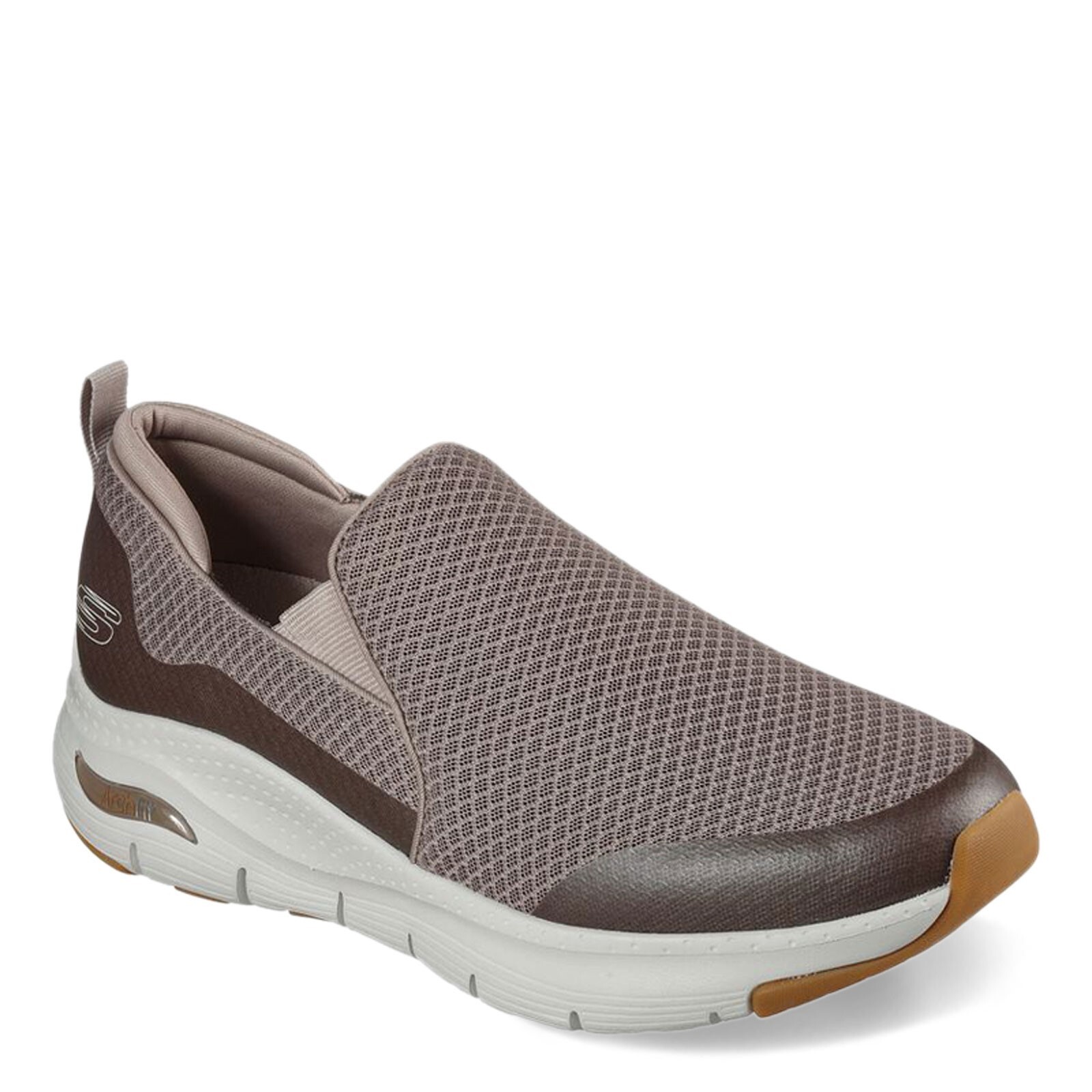 

Мужские прогулочные туфли Skechers Taupe Arch Fit Banlin слипоны из пены с эффектом памяти 232043, Tpe, 232043 TPE