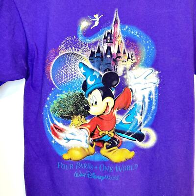 Mickey disneyland Tシャツ パープル ヴィンテージ 73914-s1.jpg