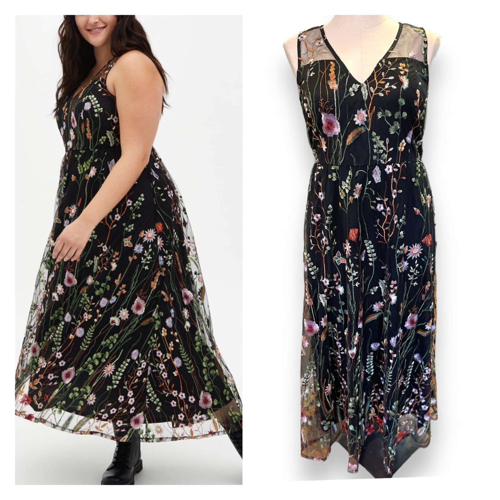 TODAYFUL Embroidery Mesh Dress 黒 TODAYFUL SALE (トゥデイフル）Americansleeve Mesh Dress 即日