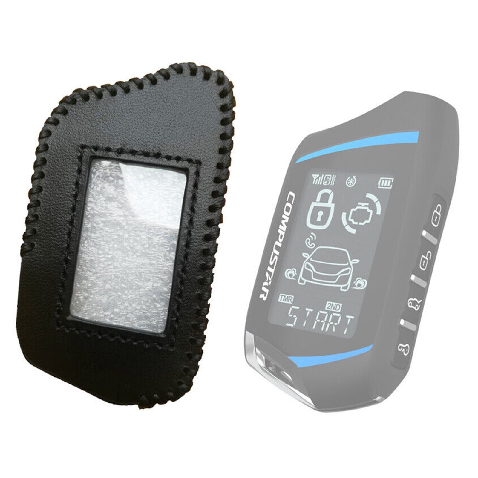 TJPoto Custodia in pelle # RFX-2WT9-FM T9 chiave fob parte di ricambio nuova per Compustar