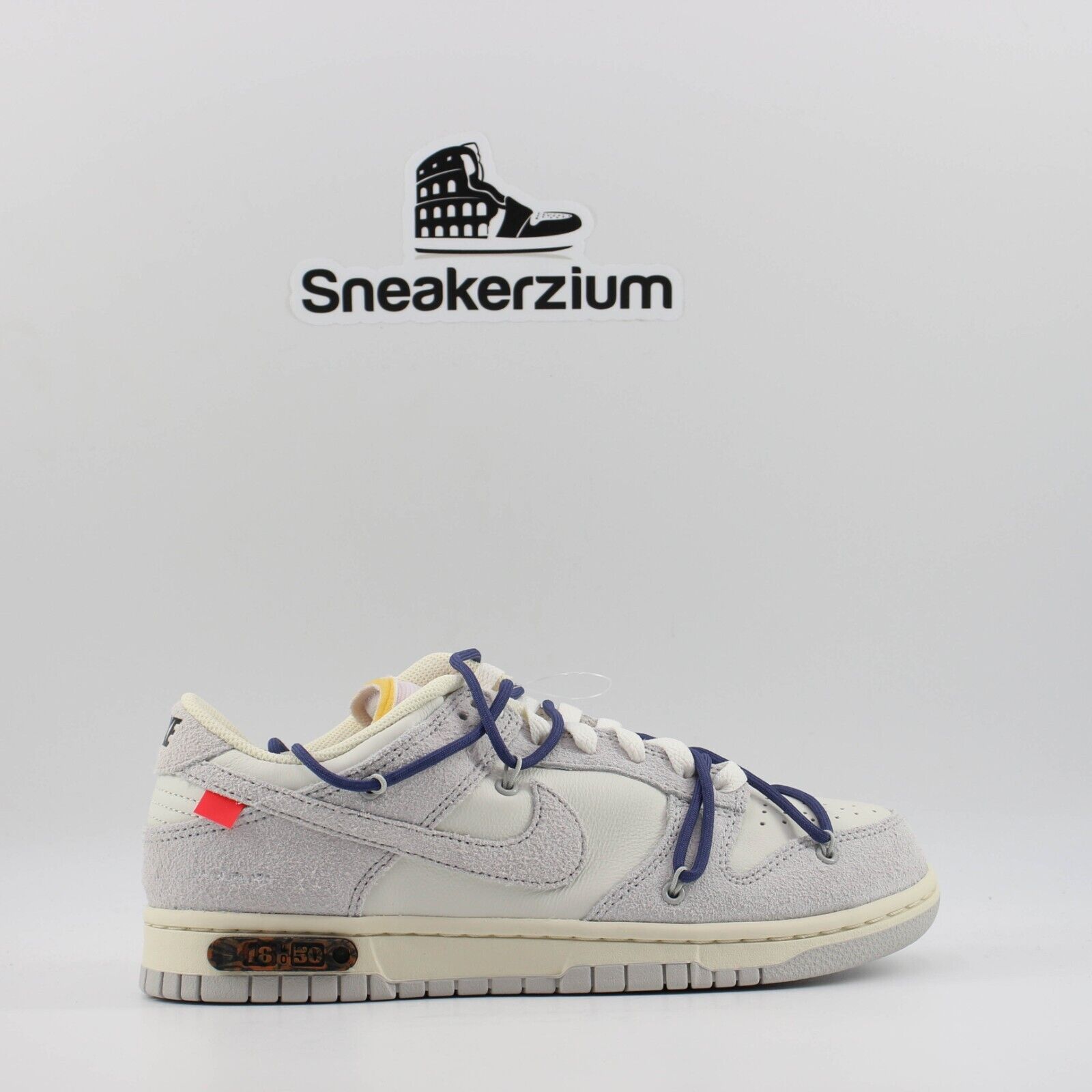 Nike x Off White Dunk Low «Лот 18 из 50» нейтрально-серый DJ0950-112 мужские размеры