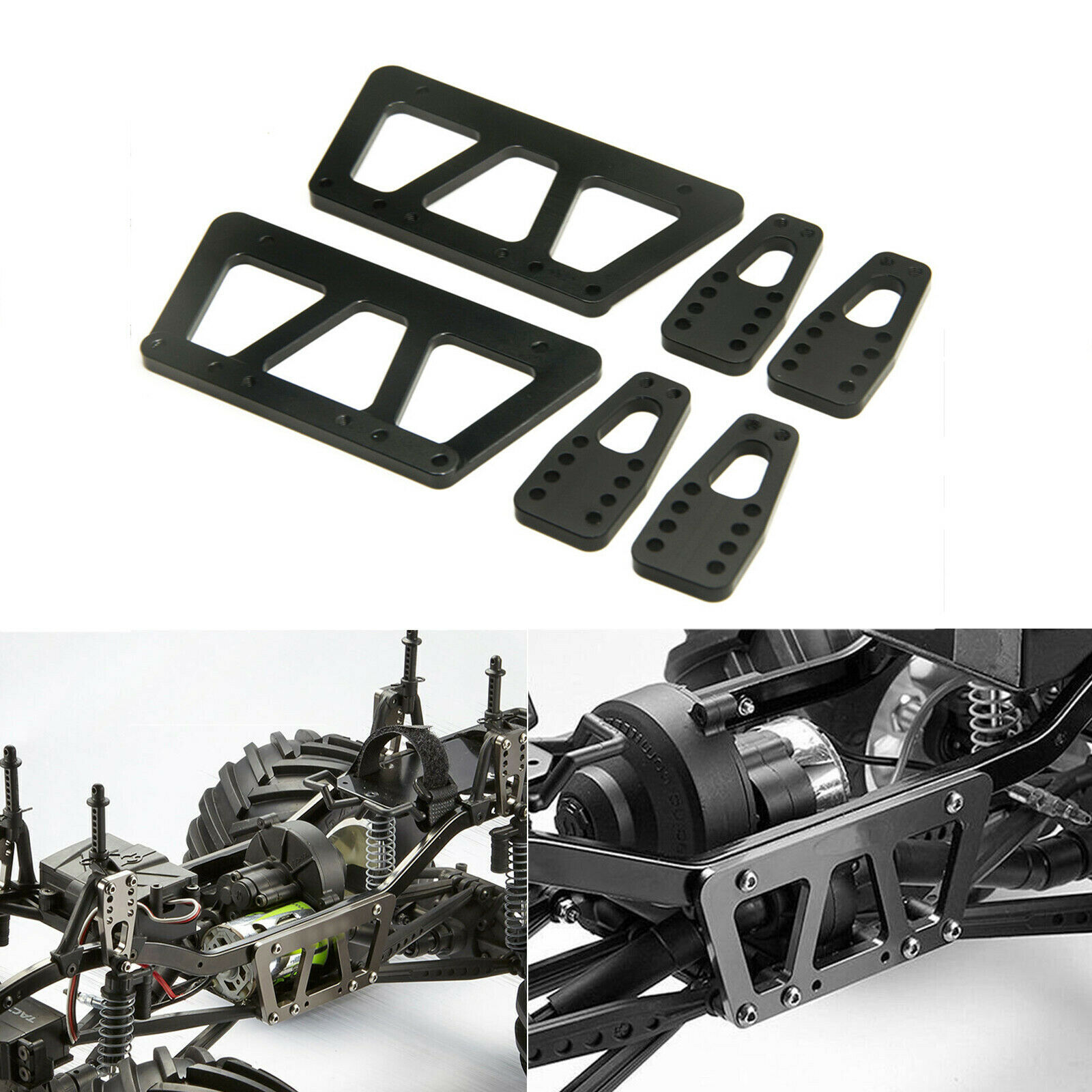 For 1:10 RC Axial SCX10 Model Crawler Car Part Alloy Chassis Lift Plate Set Kit