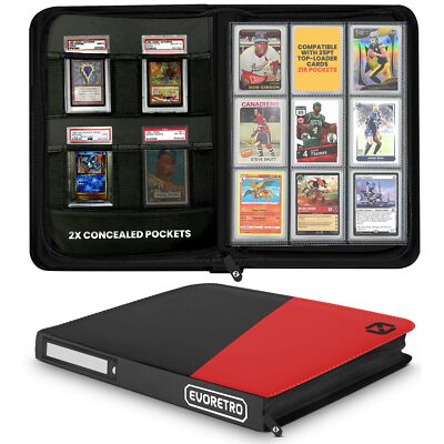  Top Loader Binder Card Storage, 216 Slots Toploader Binder for Cards