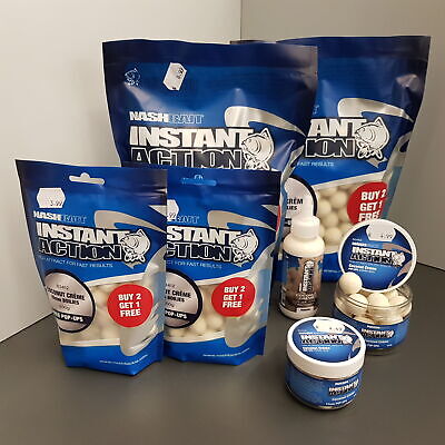 Nash Bait Instant Coconut Creme Boilies Pop Ups Juice 1kg 2,5kg 200g 60g 100ml
