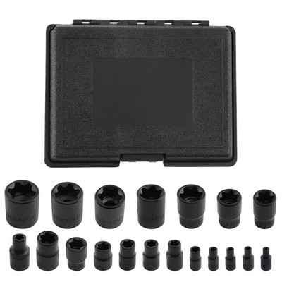 19X External Plus Socket Set 6 Point EP Socket 1/2'' drive EP26 EP28 EP30 EP32