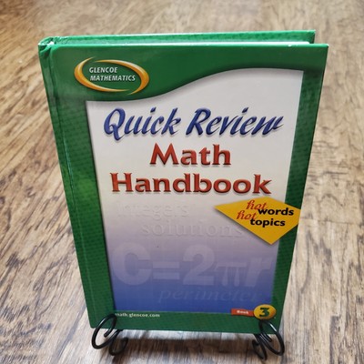 Glencoe Mathematics Quick Review Math Handbook Geometry Algebra Fractions Book
