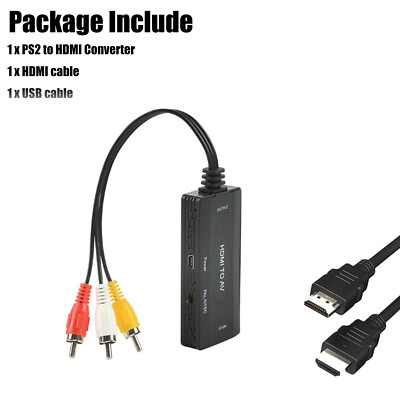 1080P HDMI Male To 3 RCA Video Audio AV Component Converter Adapter Cable HDTV