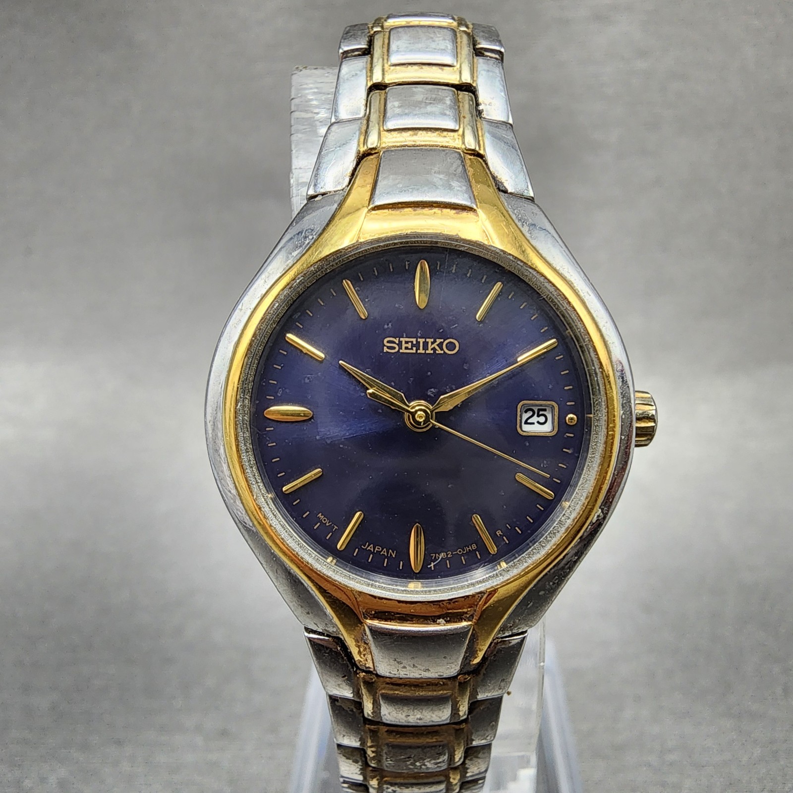 8707※昭和レトロ SEIKO(セイコー) 2 jewels 置時計/目覚まし時計/手 