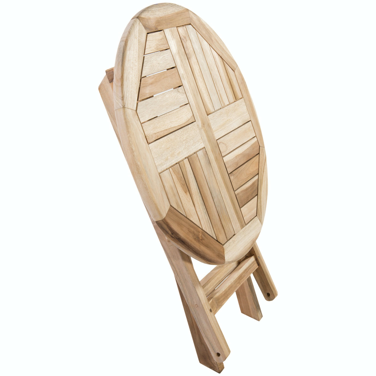 Beistelltisch Gartentisch Teak Holz 50 x 50 cm rund ...
