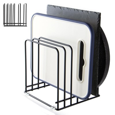Cutting Board Organizer, Kitchen Cabinet Organizer Storage Rack, 5 Slots Hold...