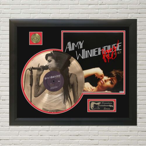 Amy Winehouse Back To Black Custom Etched Reproduction Signed LP Display