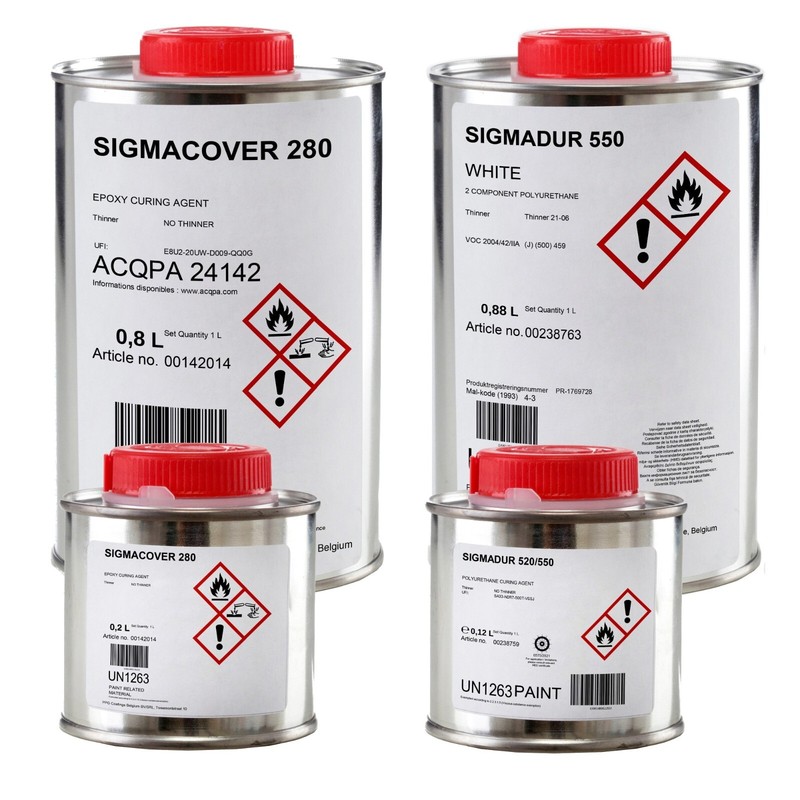 Peinture PolyurÃ©Thane Sigmadur 550 Pour Bateaux Et Yachts + ApprÃªT Ã©Poxy