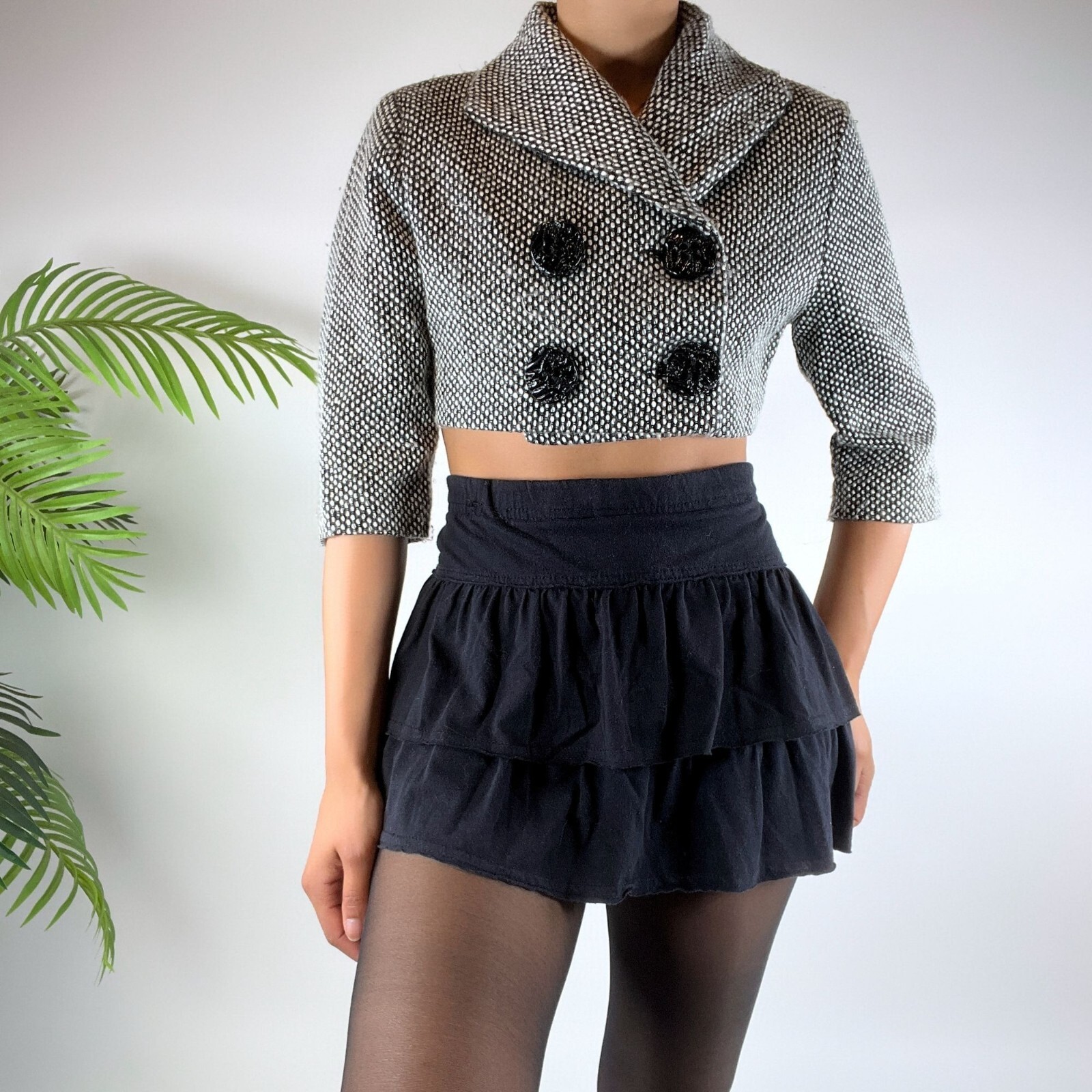 ジャケット・アウター 00s japanese label tweed jacket knit y2k gYc2t-yNZK1cbJciX-TJd9d9lwI.jpg