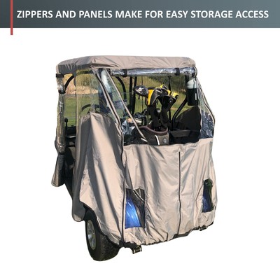 Formosa Covers Golf Cart Driving Enclosure Stronger YKK Door Zipper - Water