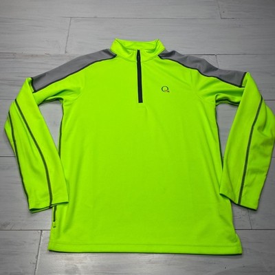 Under Armour Pullover Mens Small Neon Green 1/4 Zip Allseasongear Quail Hollow