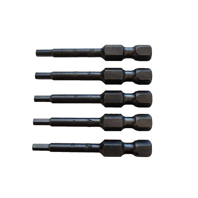APEX AM-03-A HEX HEAD 7/64 BIT 1/4'' DR 2'' -SET OF 5 BITS-NEW